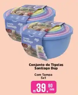Supermercados Mateus Conjunto de Tigelas Santiago Dup Com Tampa 5x1 oferta