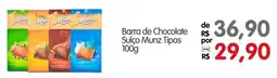Zona Sul Barra de Chocolate Suíço Munz Tipos oferta