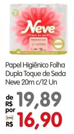 Zona Sul Papel Higiênico Folha Dupla Toque de Seda Neve 20m c/12 Un oferta