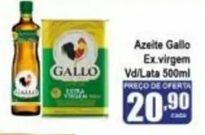 Higa's Supermercado Azeite Gallo Ex. Virgem Vd/lata 500ml oferta