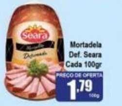 Higa's Supermercado Mortadela Def. Seara Cada 100g oferta