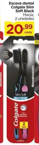 Carrefour Escova dental Colgate Slim Soft Black Macia, 2 unidades oferta