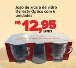 Paulistão Supermercados Jogo de xícara de vidro Dynasty Óptico com 6 unidades oferta
