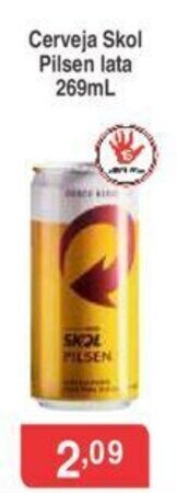 Calvo Atacadista Cerveja Skol Pilsen lata 269ml oferta