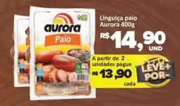 Paulistão Supermercados Linguiça paio Aurora oferta