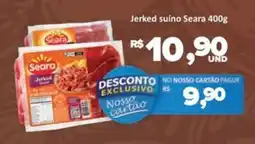 Paulistão Supermercados Jerked suíno Seara oferta