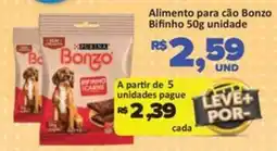 Paulistão Supermercados Alimento para cão Bonzo Bifinho unidade oferta