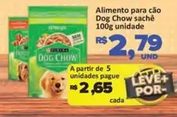 Paulistão Supermercados Alimento para cão Dog Chow sachê unidade oferta