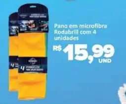 Paulistão Supermercados Pano em microfibra Rodabrill com 4 unidades oferta