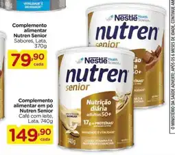 Carrefour Complemento alimentar em pó Nutren Senior Café com leite, Lata, oferta