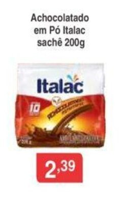 Calvo Atacadista Achocolatado em po Italac sache 200g oferta