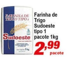 Ricoy Supermercados Farinha de Trigo Sudoeste tipo 1 pacote 1kg oferta