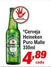 Ricoy Supermercados Cerveja Heineken Puro Malte 330ml oferta