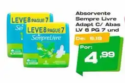 Del Moro Supermercados Absorvente sempre livre adapt c/ abas lv 8 pg 7 und oferta