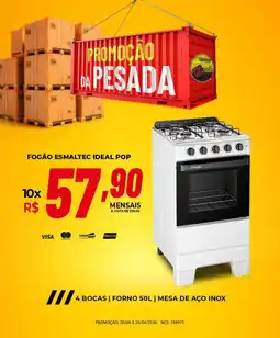 Armazém Paraíba Fogão esmaltec ideal pop oferta