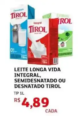 Assaí Atacadista Leite longa vida integral, semidesnatado ou desnatado tirol oferta