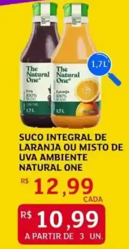 Assaí Atacadista Suco integral de laranja ou misto de uva ambiente natural one oferta
