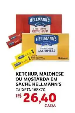 Assaí Atacadista Ketchup, maionese ou mostarda em sachê hellmann's oferta