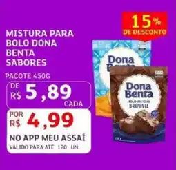 Assaí Atacadista Mistura para bolo dona benta sabores oferta