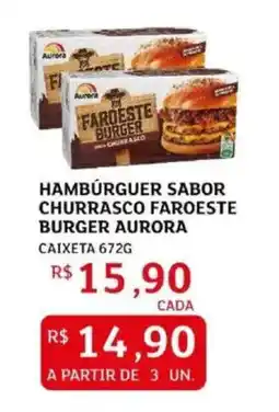 Assaí Atacadista Hamburguer sabor churrasco faroeste burger aurora caixeta oferta