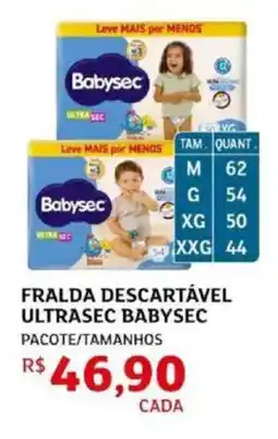 Assaí Atacadista Fralda descartável ultrasec babysec oferta