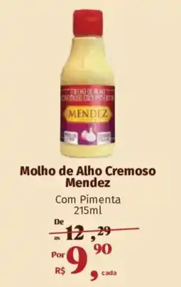 Supermercados Mateus Molho de Alho Cremoso Mendez Com Pimenta oferta