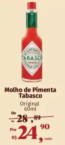 Supermercados Mateus Molho de Pimenta Tabasco Original oferta