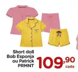 Carrefour Short doll Bob Esponja ou Patrick PRMNT oferta
