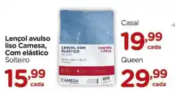 Carrefour Lençol avulso liso Camesa, Com elástico Solteiro oferta