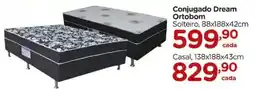 Carrefour Conjugado Dream Ortobom Solteiro, 88x188x42cm oferta