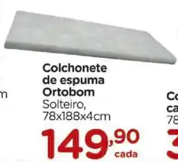 Carrefour Colchonete de espuma Ortobom Solteiro, 78x188x4cm oferta