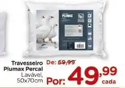 Carrefour Travesseiro Plumax Percal Lavável, 50x70cm oferta