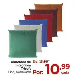 Carrefour Almofada de microfibra Trisoft Lisa, 40x40cm oferta