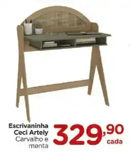 Carrefour Escrivaninha Ceci Artely Carvalho e menta oferta