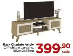 Carrefour Rack Charlote Artely Off-white e carvalho, 180x40x55cm oferta