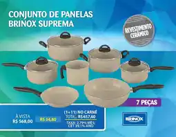 Lojas Cem Conjunto de panelas brinox suprema oferta