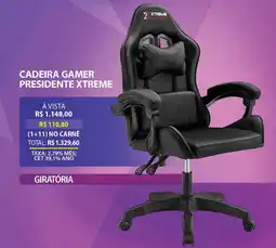 Lojas Cem Cadeira gamer presidente xtreme oferta