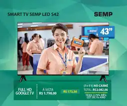 Lojas Cem Smart tv semp led s42 oferta