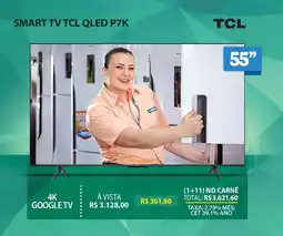 Lojas Cem Smart tv tcl qled p7k oferta
