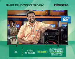 Lojas Cem Smart tv hisense qled q6qv oferta