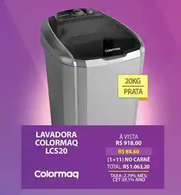 Lojas Cem Lavadora colormaq LCS20 oferta