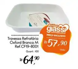 Giassi Supermercados Travessa Refratária Oxford Branca M oferta