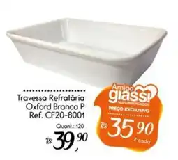 Giassi Supermercados Travessa Refratária Oxford Branca P oferta