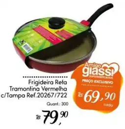 Giassi Supermercados Frigideira Reta Tramontina Vermelha c/Tampa oferta