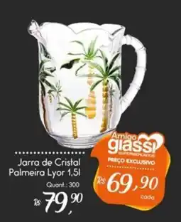 Giassi Supermercados Jarra de Cristal Palmeira Lyor oferta