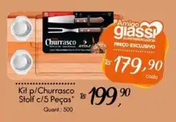 Giassi Supermercados Kit p/Churrasco Stolf c/5 Peças oferta