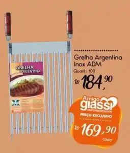 Giassi Supermercados Grelha Argentina Inox ADM oferta