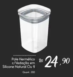 Giassi Supermercados Pote Hermético c/Vedação em Silicone Natural Ou oferta