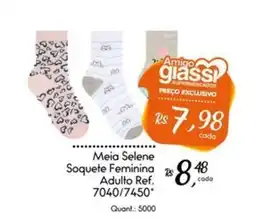 Giassi Supermercados Meia Selene Soquete Feminina Adulto Ref. 7040/7450 oferta