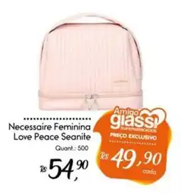 Giassi Supermercados Necessaire Feminina Love Peace Seanite oferta